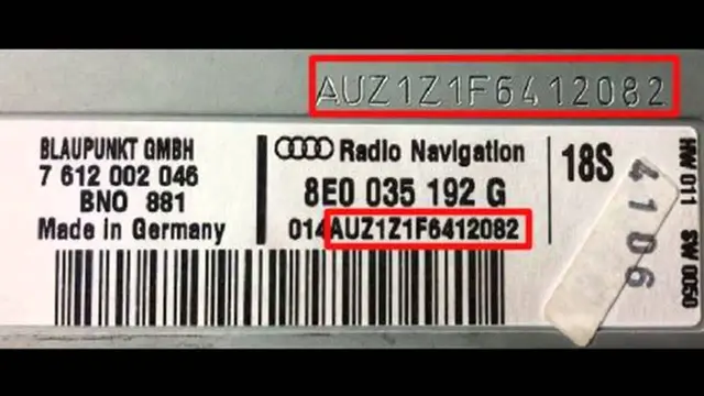 Car Radio Label Example