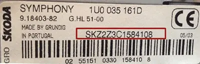 Car Radio Label Example